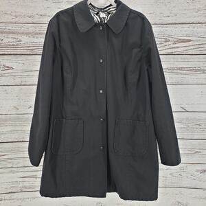 Old Navy Women's Plus 100%Cotton Black Zebra Print Lining Jacket Coat 3X